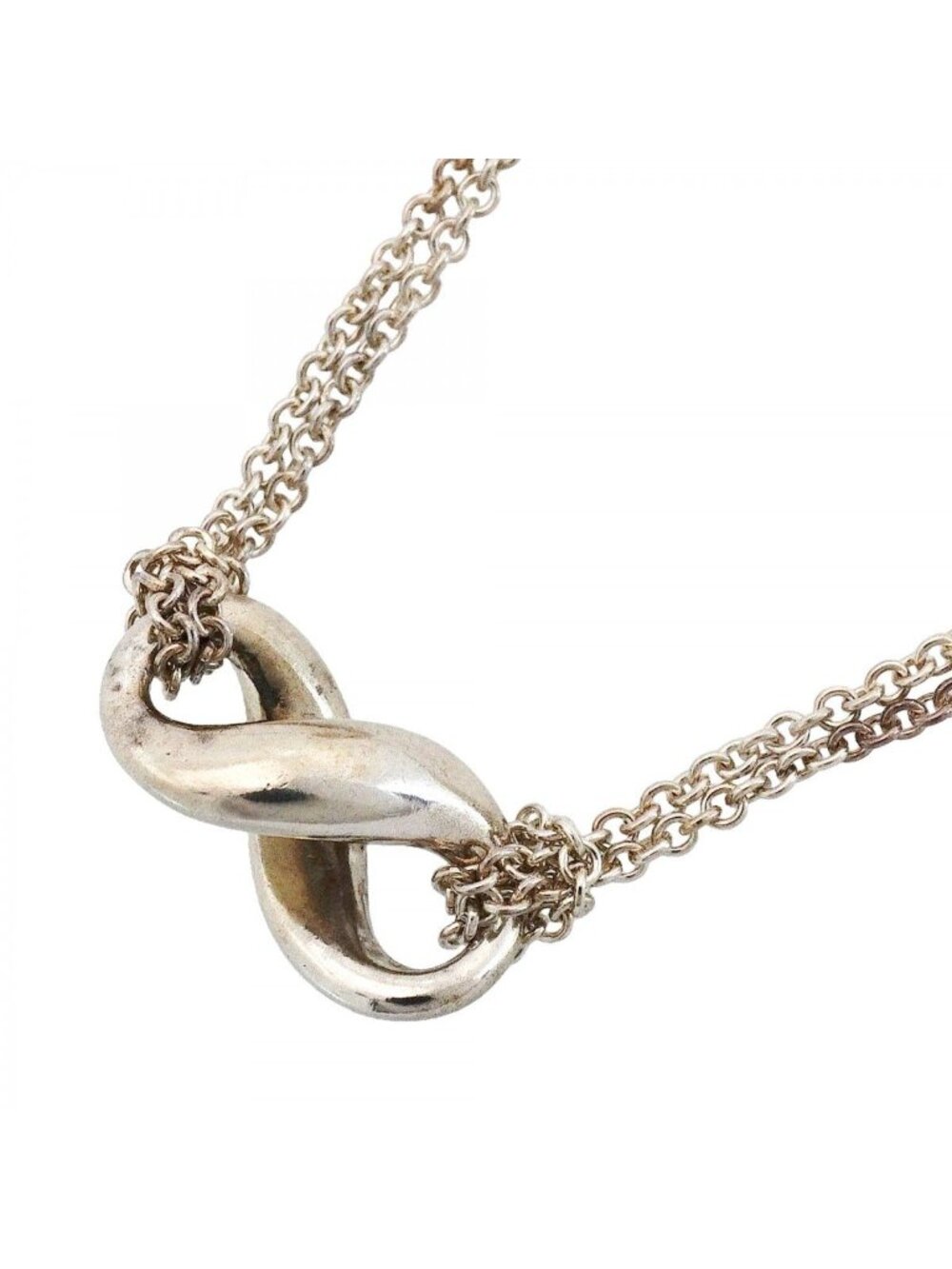 Tiffany & Co Necklace Infinity Double Chain Silver